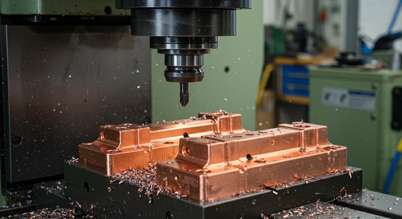 Фрезеровка луженых медных деталей