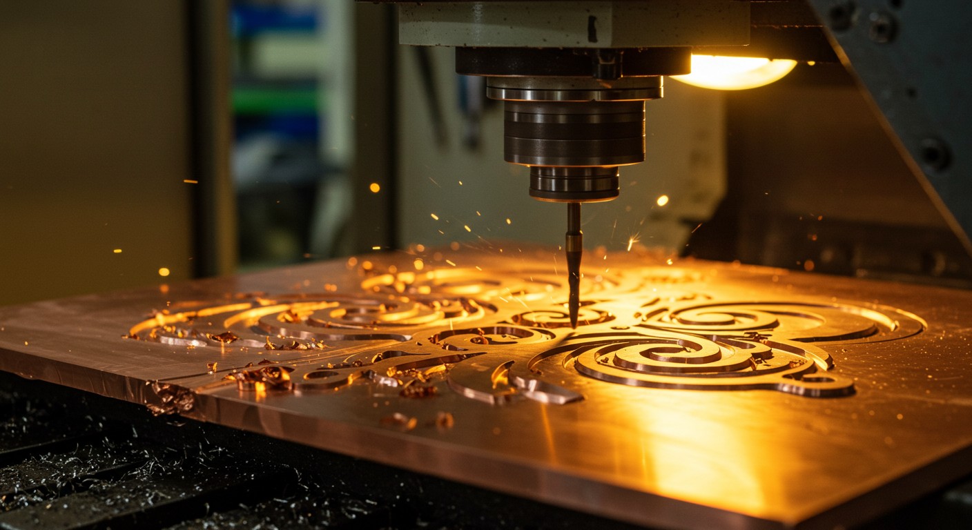 Фрезеровка деталей по меди