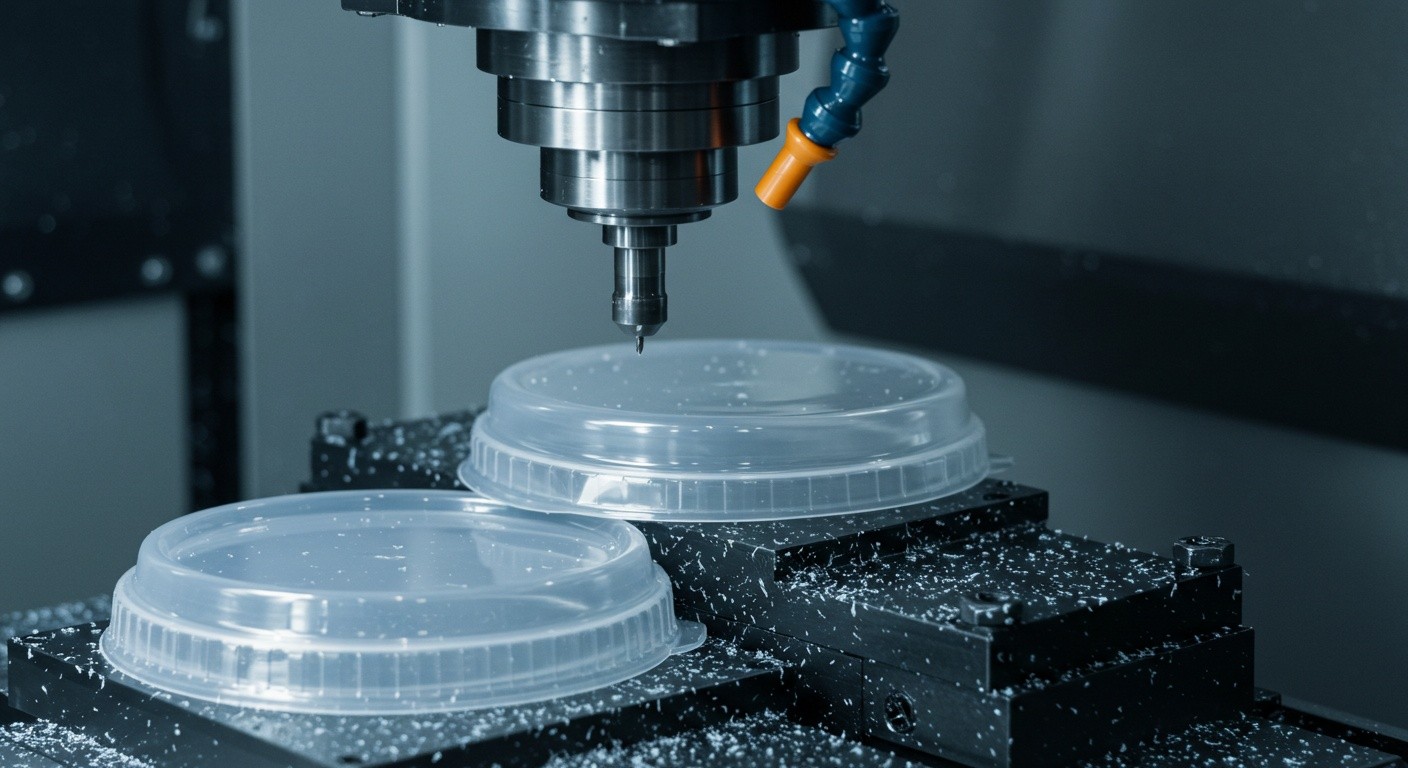 Фрезеровка пластиковых крышек на ЧПУ Фрезеровка пластиковых крышек на ЧПУ