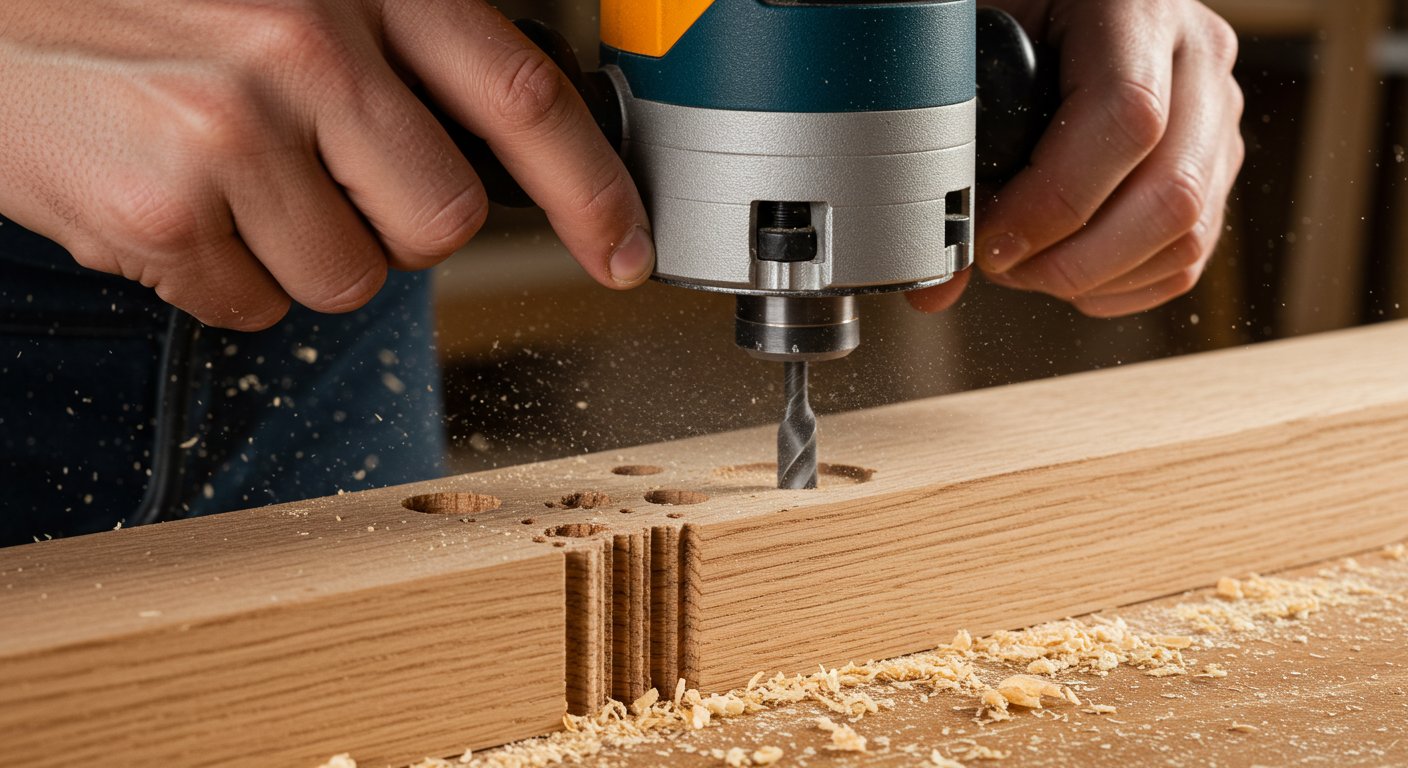 Фрезеровка отверстий и пазов в дереве