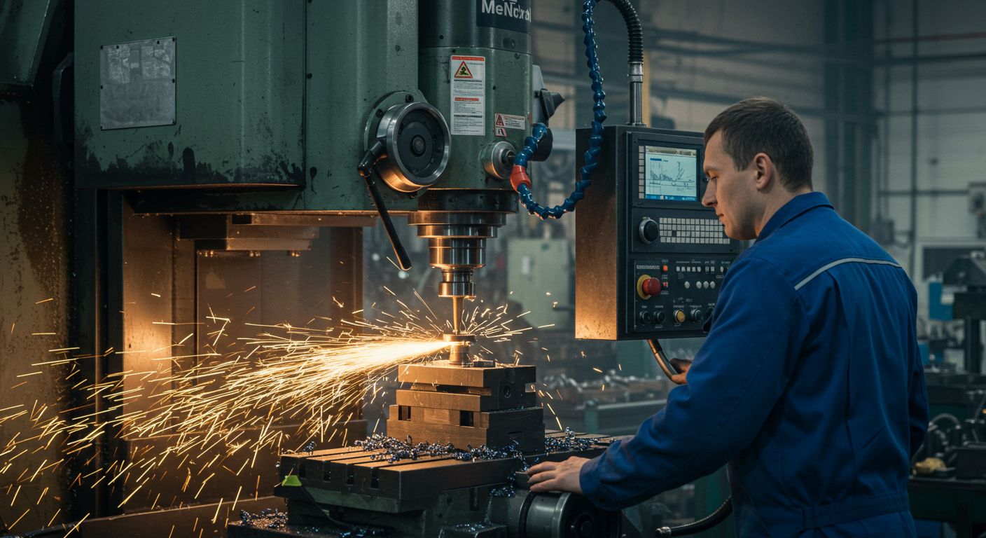 Фрезеровка крепежных элементов на вертикальном станке